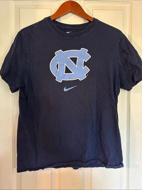 Nike Navy Tee with Light Blue UNC Logo